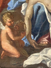Carica l'immagine nel visualizzatore di Gallery, Dipinto antico, olio su tavola, Deposizione, XVIII secolo