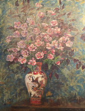 Carica l'immagine nel visualizzatore di Gallery, Dipinto antico, olio su tela, Vaso di fiori, Bice Ajroldi, 1920