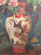 Carica l'immagine nel visualizzatore di Gallery, Dipinto antico, olio su tela, Vaso di fiori, Bice Ajroldi, 1920