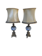 Carica l'immagine nel visualizzatore di Gallery, Coppia di abat-jour XX secolo, ceramica e bronzo