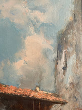 Carica l'immagine nel visualizzatore di Gallery, Dipinto olio su tavola, case campestri, fine XIX secolo, Ricciardi