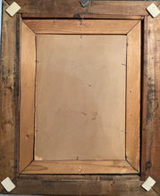 Carica l'immagine nel visualizzatore di Gallery, Dipinto antico olio su tavola, scorcio di paesaggio lacustre, F. Mancini, XIX secolo