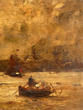 Carica l'immagine nel visualizzatore di Gallery, Dipinto antico, olio su tavola, Marina con veliero, Bernard Finegan Gribble , XIX secolo
