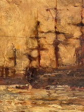Carica l'immagine nel visualizzatore di Gallery, Dipinto antico, olio su tavola, Marina con veliero, Bernard Finegan Gribble , XIX secolo