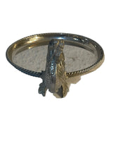 Carica l'immagine nel visualizzatore di Gallery, Sottobottiglia in silver plate, XX secolo, con elegante manico stilizzato