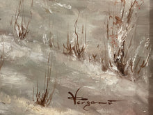 Carica l'immagine nel visualizzatore di Gallery, Dipinto olio su tela XX, "Nevicata al parco", firmato C. Vergani