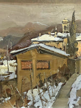 Carica l'immagine nel visualizzatore di Gallery, Paesaggio dipinto a olio su tavola, XX secolo, Arturo Bonanomi