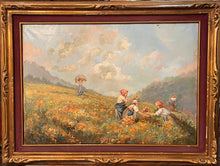Carica l'immagine nel visualizzatore di Gallery, Dipinto olio su tela, firmato De Carlis, scena campestre, XX secolo