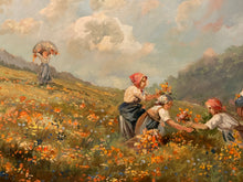 Carica l'immagine nel visualizzatore di Gallery, Dipinto olio su tela, firmato De Carlis, scena campestre, XX secolo