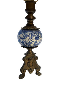 Coppia di abat-jour XX secolo, ceramica e bronzo