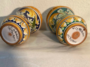 Coppia di vasi in ceramica vintage di Caltagirone