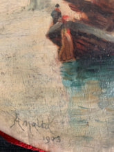 Carica l&#39;immagine nel visualizzatore di Gallery, Coppia di dipinti marina su cartone
