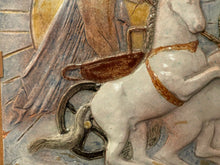 Carica l&#39;immagine nel visualizzatore di Gallery, Placca di ceramica dipinta a mano e montata su cornice. Autore S. Caslini
