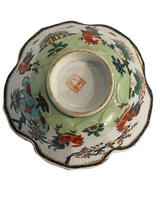 Ciotolina in ceramica decorata cinese, XX secolo, tema animali