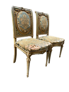 Coppia di sedie vintage in stile Luigi XVI