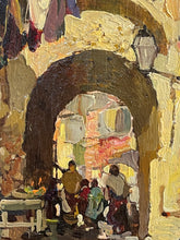 Carica l&#39;immagine nel visualizzatore di Gallery, Dipinto olio su tavoletta, Borgo di Napoli, Giordano Felice
