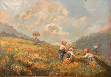 Carica l&#39;immagine nel visualizzatore di Gallery, Dipinto olio su tela, firmato De Carlis, scena campestre, XX secolo
