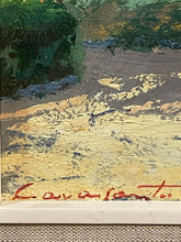 Carica l&#39;immagine nel visualizzatore di Gallery, Dipinto olio su tavoletta, interno di corte, eseguito e firmato Cavasanti, 1962
